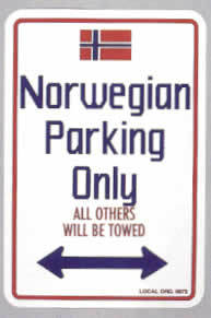  Norwegian Parking Sign