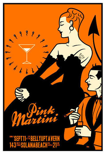  rosa, -de-rosa martini Poster
