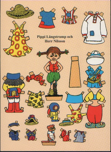  Pippi Paper poupées