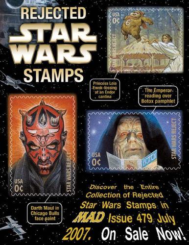  Rejected nyota Wars Stamps