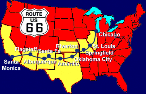 Travel images Route 66 Map wallpaper and background photos (532370)