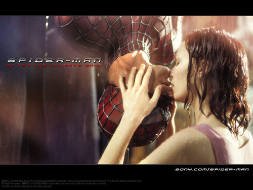  Spiderman kiss.