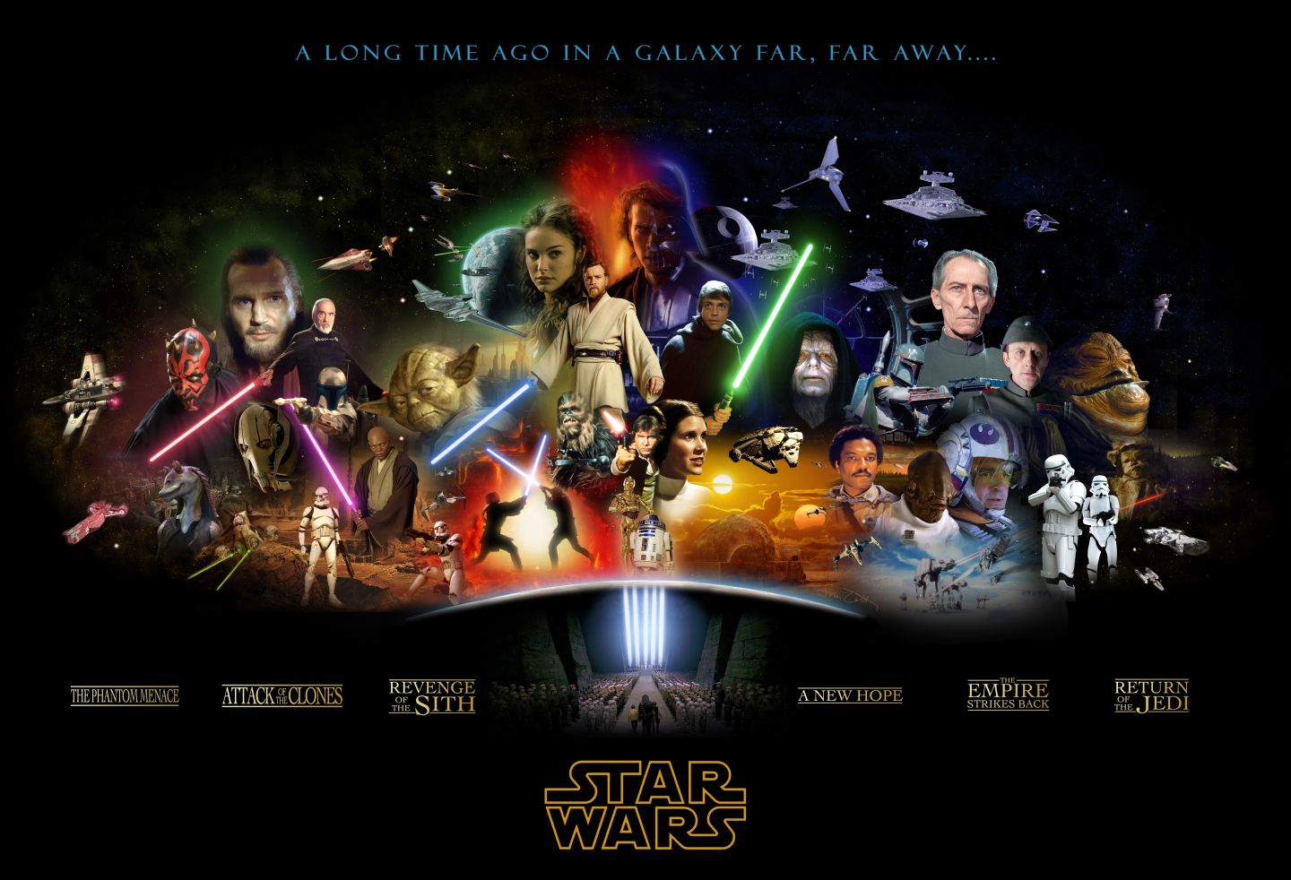 星 つ星 Wars Complete Saga Poster スター ウォーズ ファン Art ファンポップ