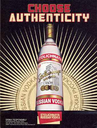  Stolichnaya rượu vodka, vodka print ads