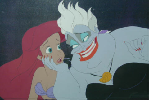  Walt ディズニー Production Cels - Princess Ariel & Ursula