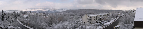  Winter panorama in Stuttgart