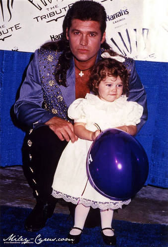  Young Miley and Billy ray