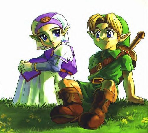 Zelda and Link Ocarina of Time