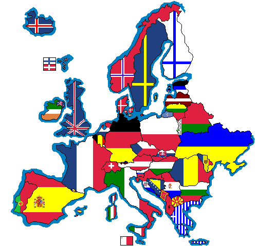 flag-map of europe