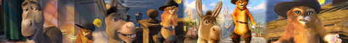  puss in boots & donkey banner