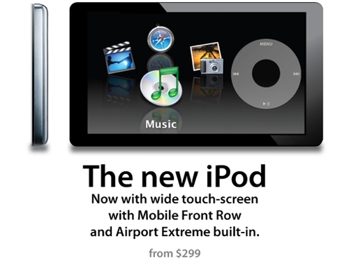  the new ipod (touch screen)