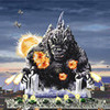 Painting of Godzilla Troycool photo